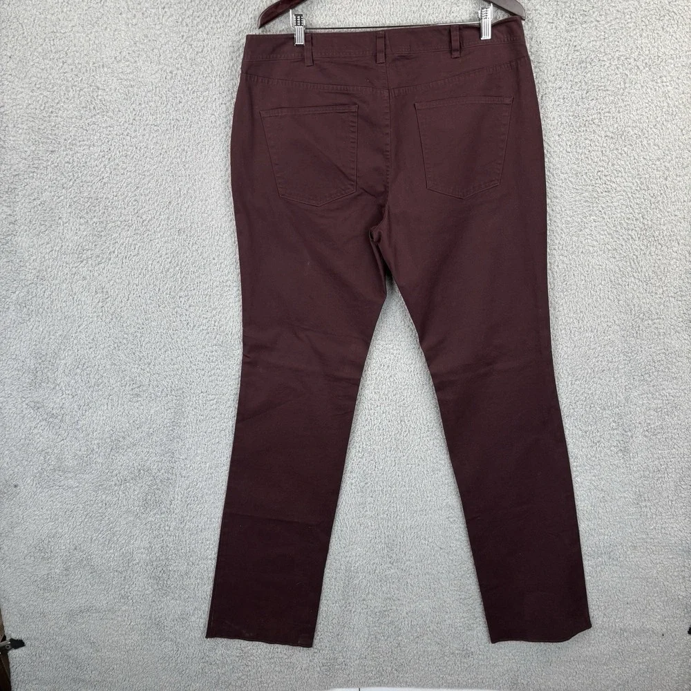NEW J Hilburn Pants Mens 37x37 Burgundy Brushed‎ Twill 5 Pocket Unhemmed